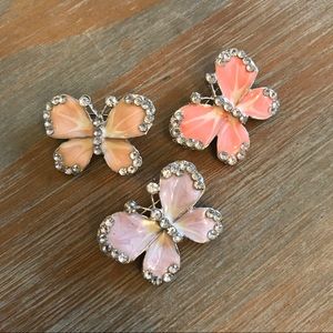 Gift 🎁 3 Butterfly Brooches - NWOT